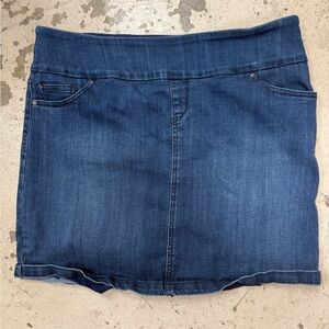 Blue Pencil Mini Skirt